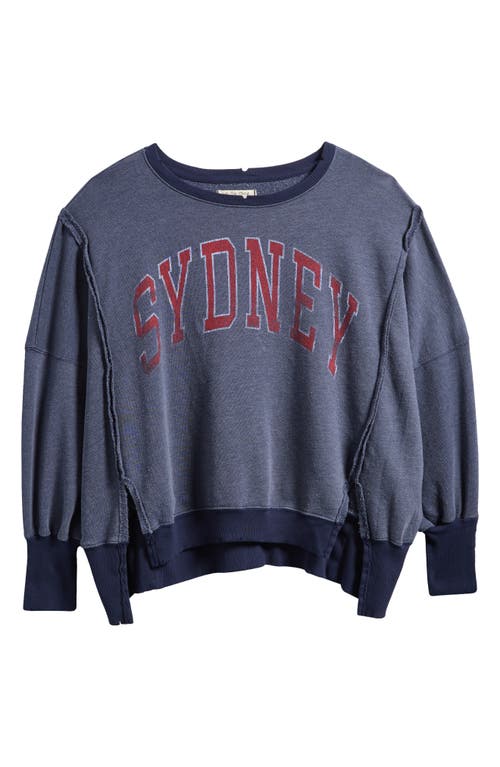 Shop Free People Camden Oversize Graphic Sweatshirt In Sydney Combo