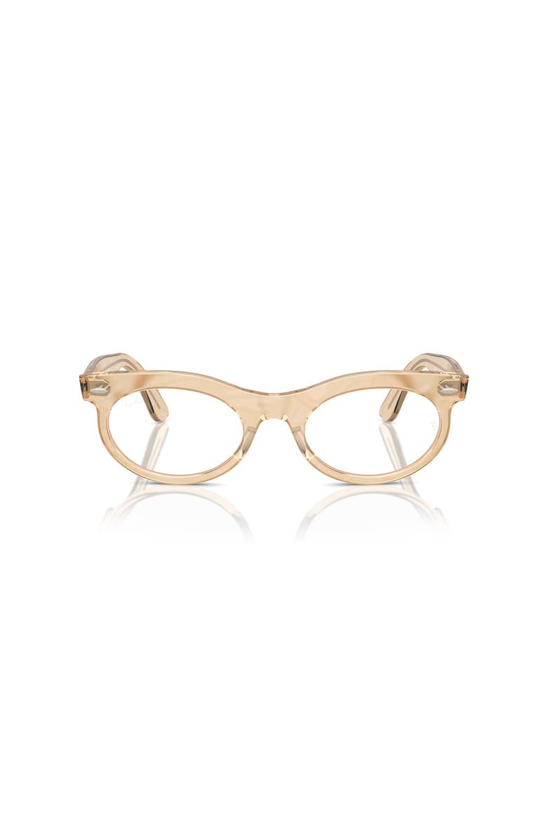 50mm Oval optical glasses, Alternate, color, Brown