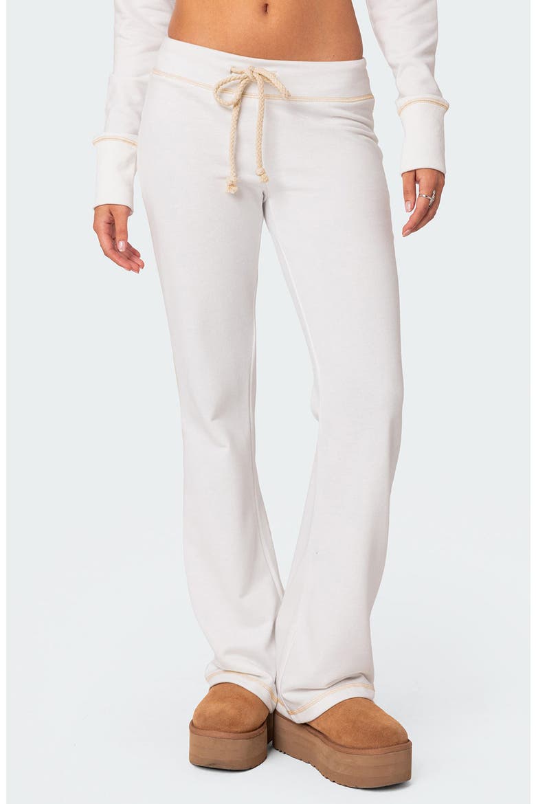 Alexia Low Rise Sweatpants, Main, color, WHITE