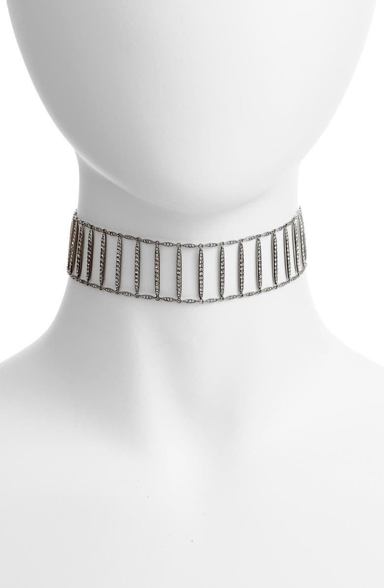 Nadri Kate Pavé Bar Choker, Main, color,