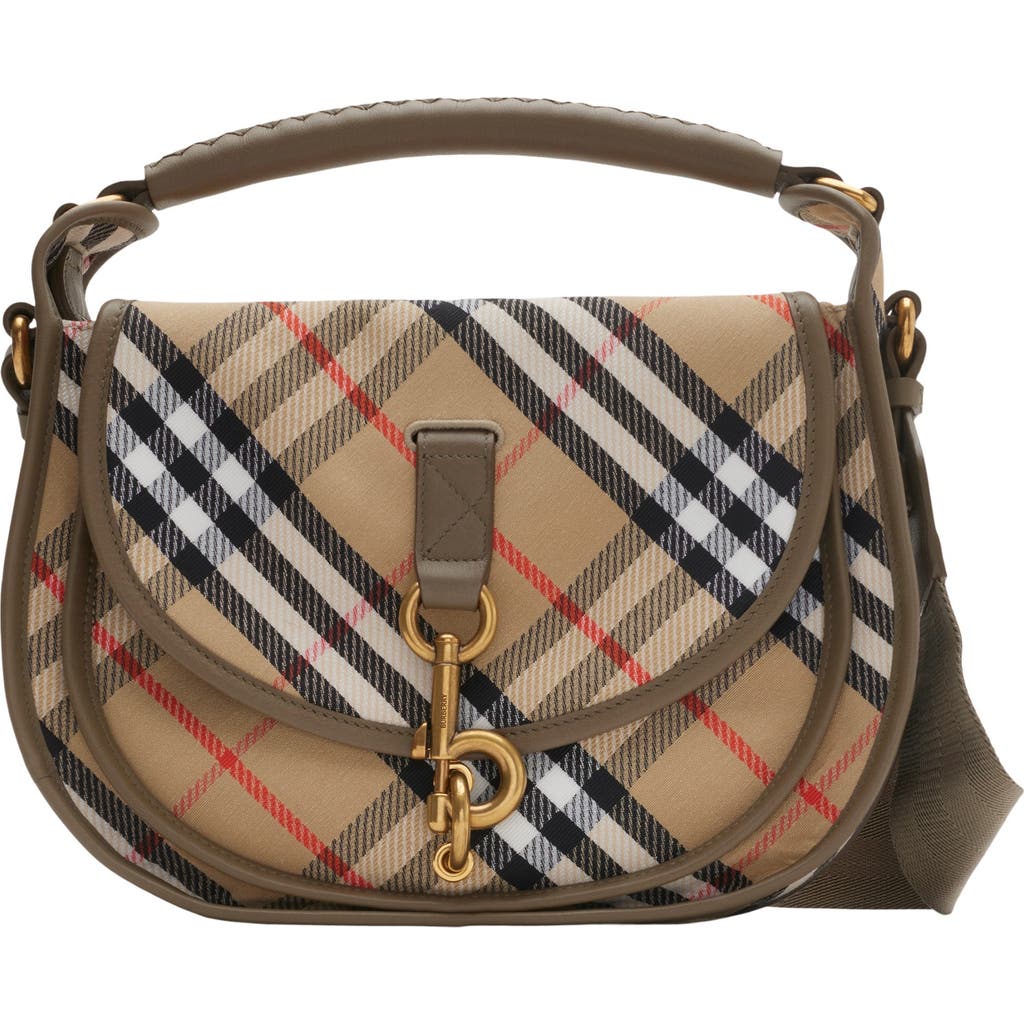 Burberry Small Handbag With Adjustable Strap And Check Pattern In Multicolor