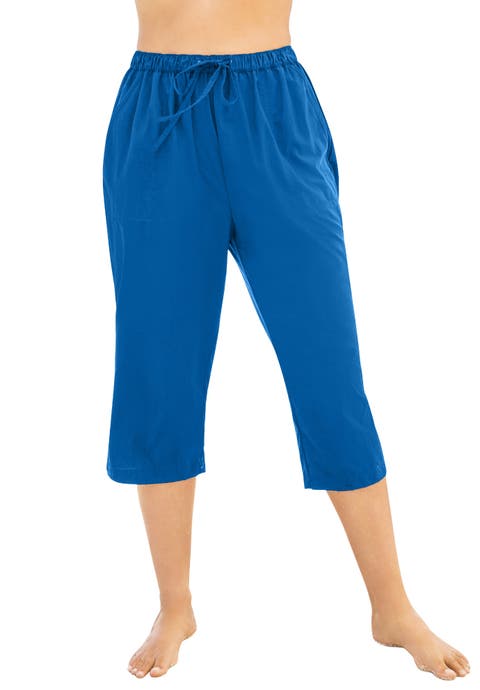 Taslon® Cover Up Capri Pant