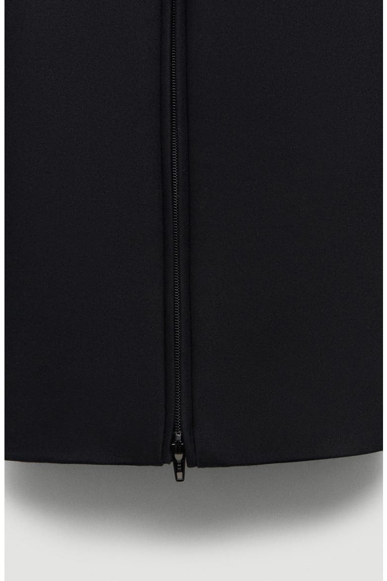 Back Zip Slit Cotton Blend Pants, Alternate, color, BLACK