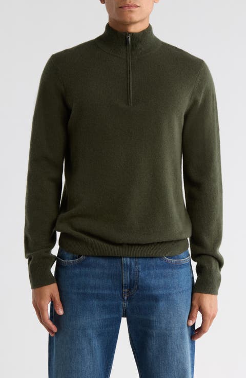 Cashmere Quarter Zip Sweater