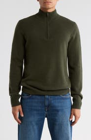 Nordstrom Cashmere Quarter Zip Sweater