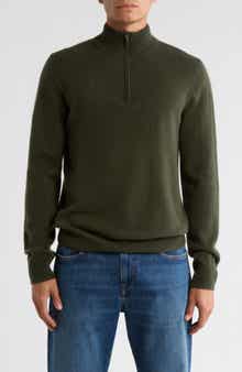Nordstrom Cashmere Quarter Zip Sweater