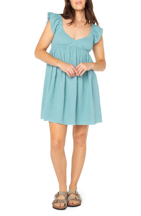 Luna Crinkle Gauze Minidress
