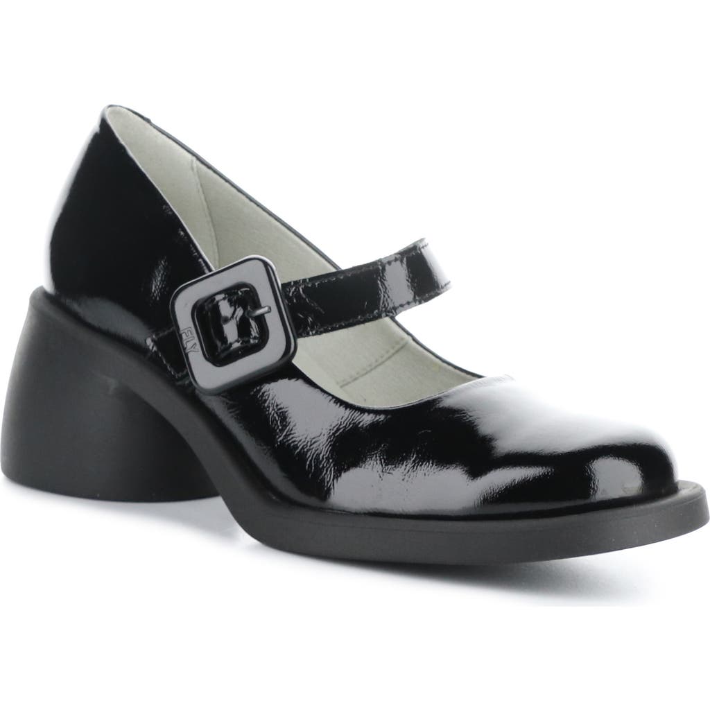 Fly London Huvi Mary Jane Pump In Black