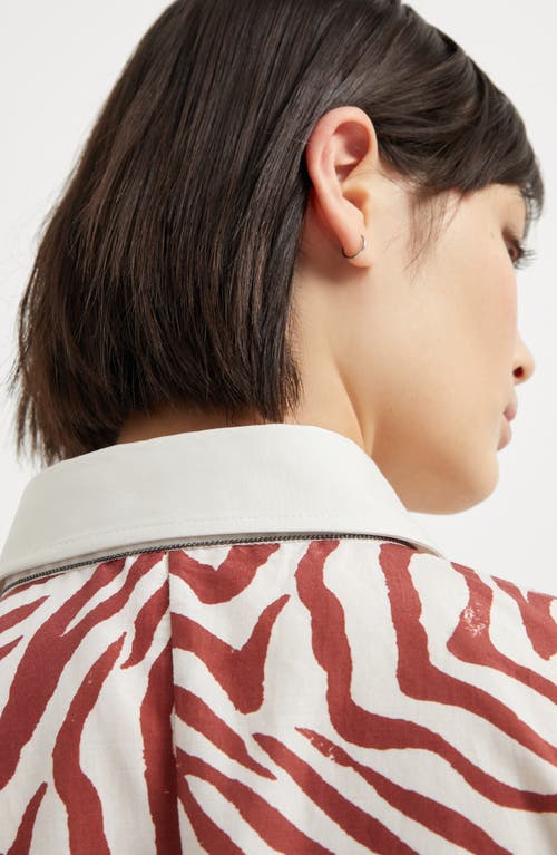 Brunello Cucinelli Print Shirt In Red