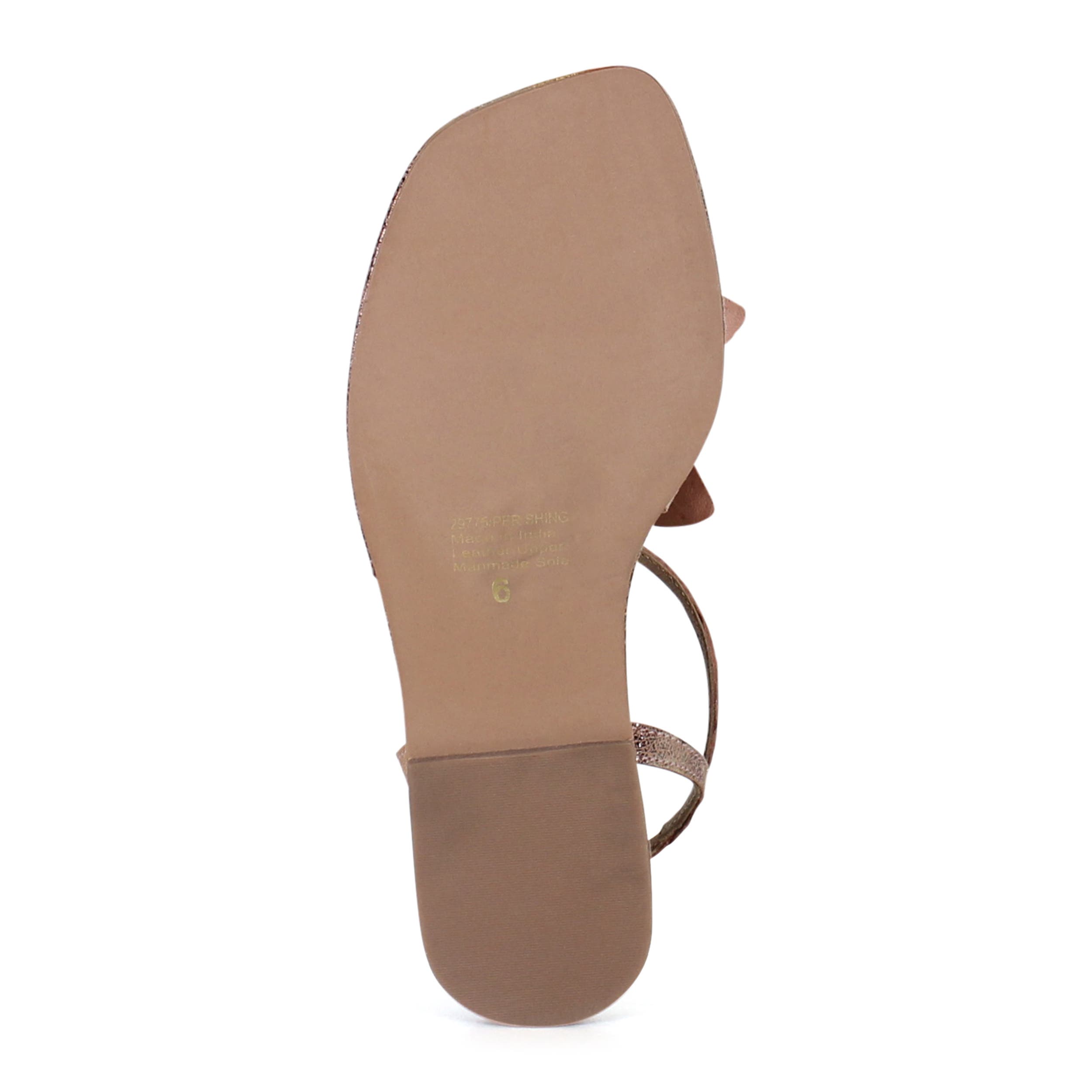 Diba True PER SHING Leather Floral Flat Dress Sandal, Alternate, color, Blush