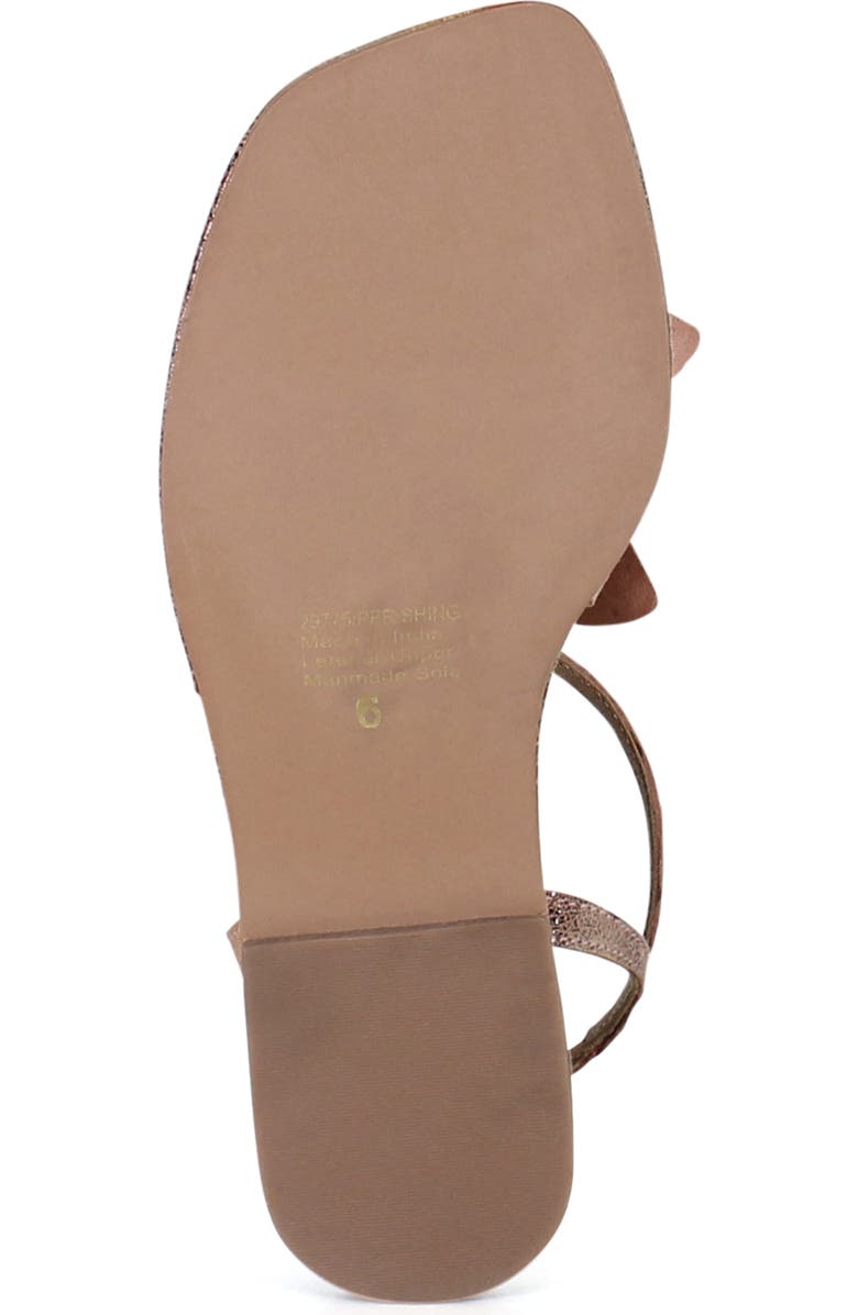 Diba True PER SHING Leather Floral Flat Dress Sandal, Alternate, color, Blush