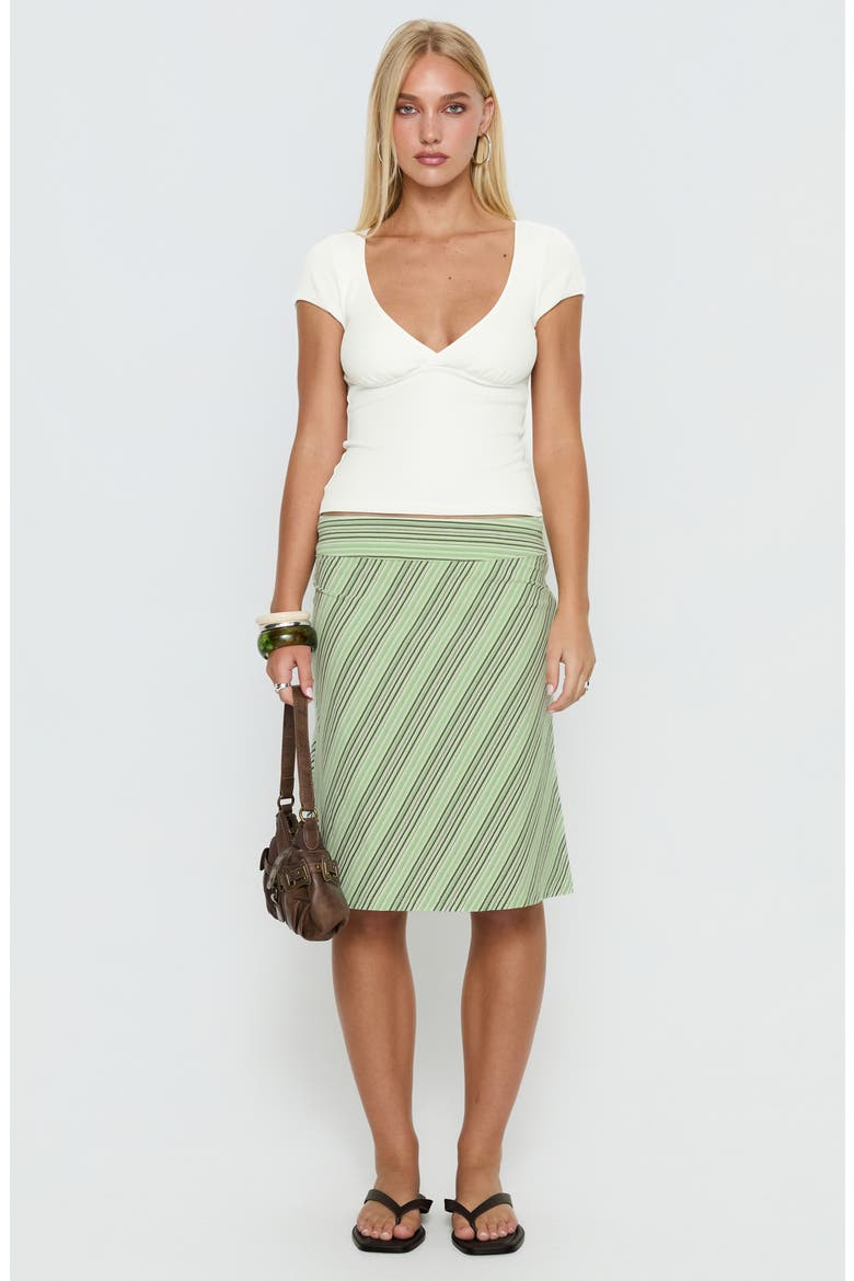 Lemon Twist Midi Skirt, Alternate, color, GREEN STRIPE