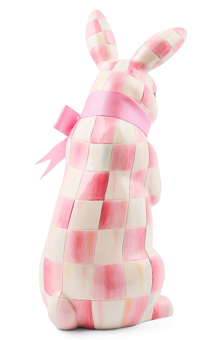 MACKENZIE CHILDS Bubblegum Check Hops Bunny, Alternate, color, Pink