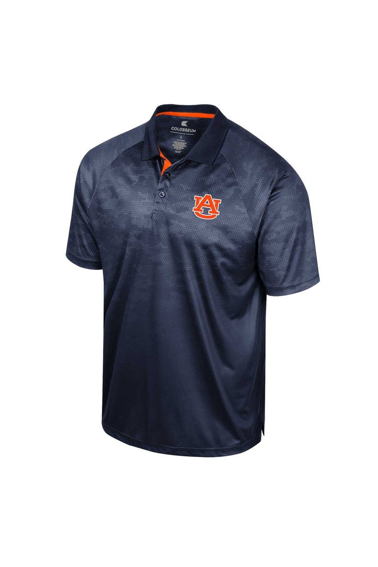 Men's Colosseum Navy Auburn Tigers Honeycomb Raglan Polo, Alternate, color, Navy