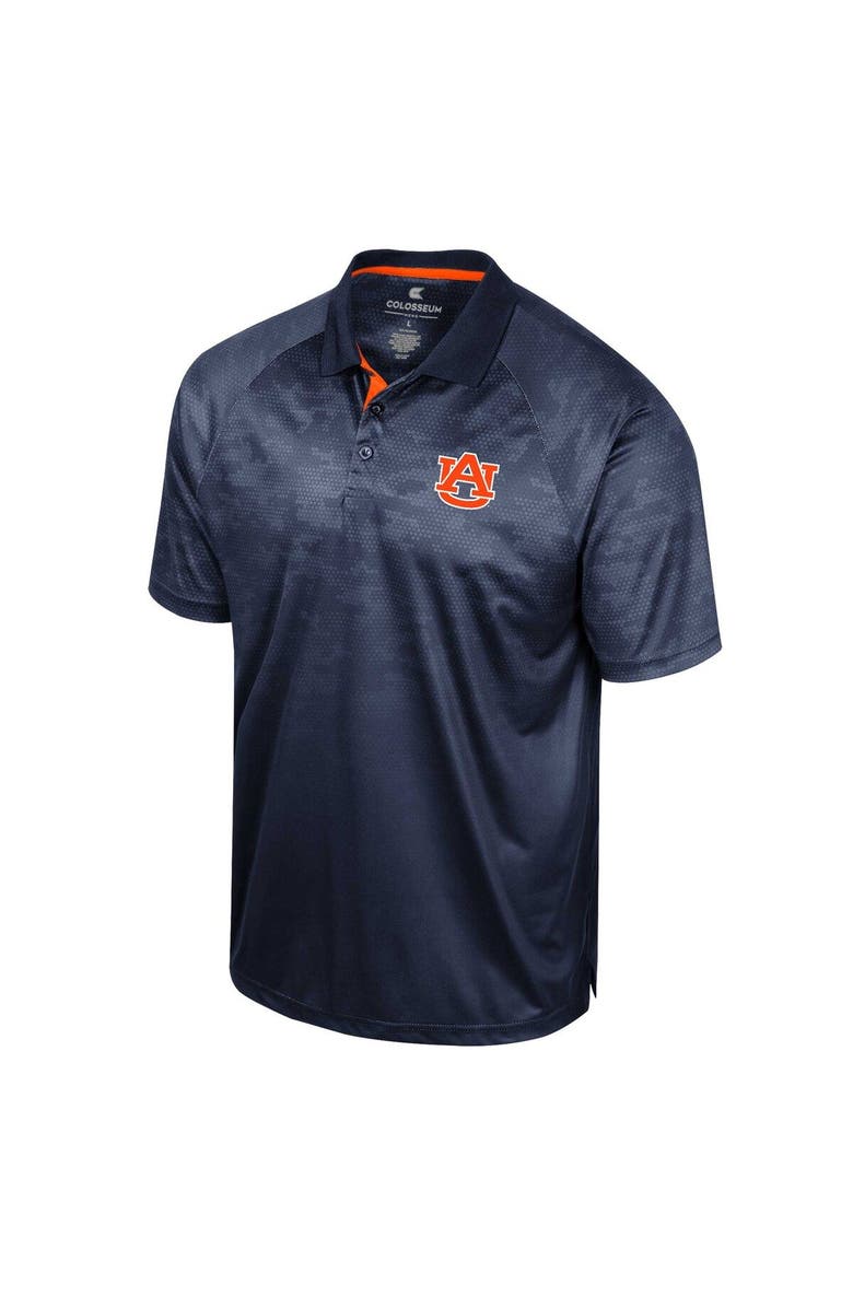 COLOSSEUM Men's Colosseum Navy Auburn Tigers Honeycomb Raglan Polo, Alternate, color, Navy