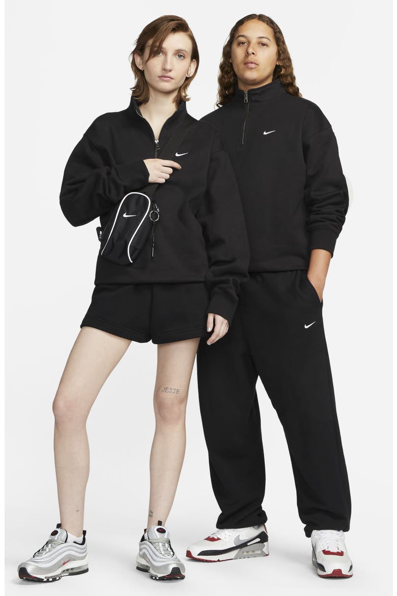 Nike Solo Swoosh Oversize Quarter Zip Sweatshirt (Men) | Nordstrom