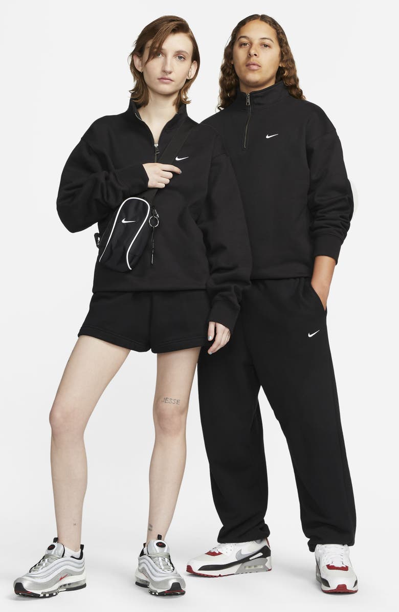 Nike Solo Swoosh Oversize Quarter Zip Sweatshirt, Alternate, color,