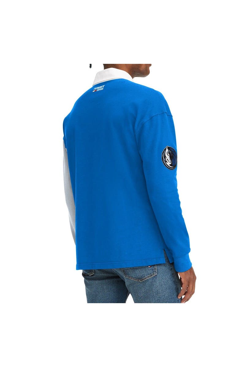 TOMMY JEANS Men's Tommy Jeans Royal/Gray Dallas Mavericks Ronnie Rugby Long Sleeve T-Shirt, Alternate, color, Royal
