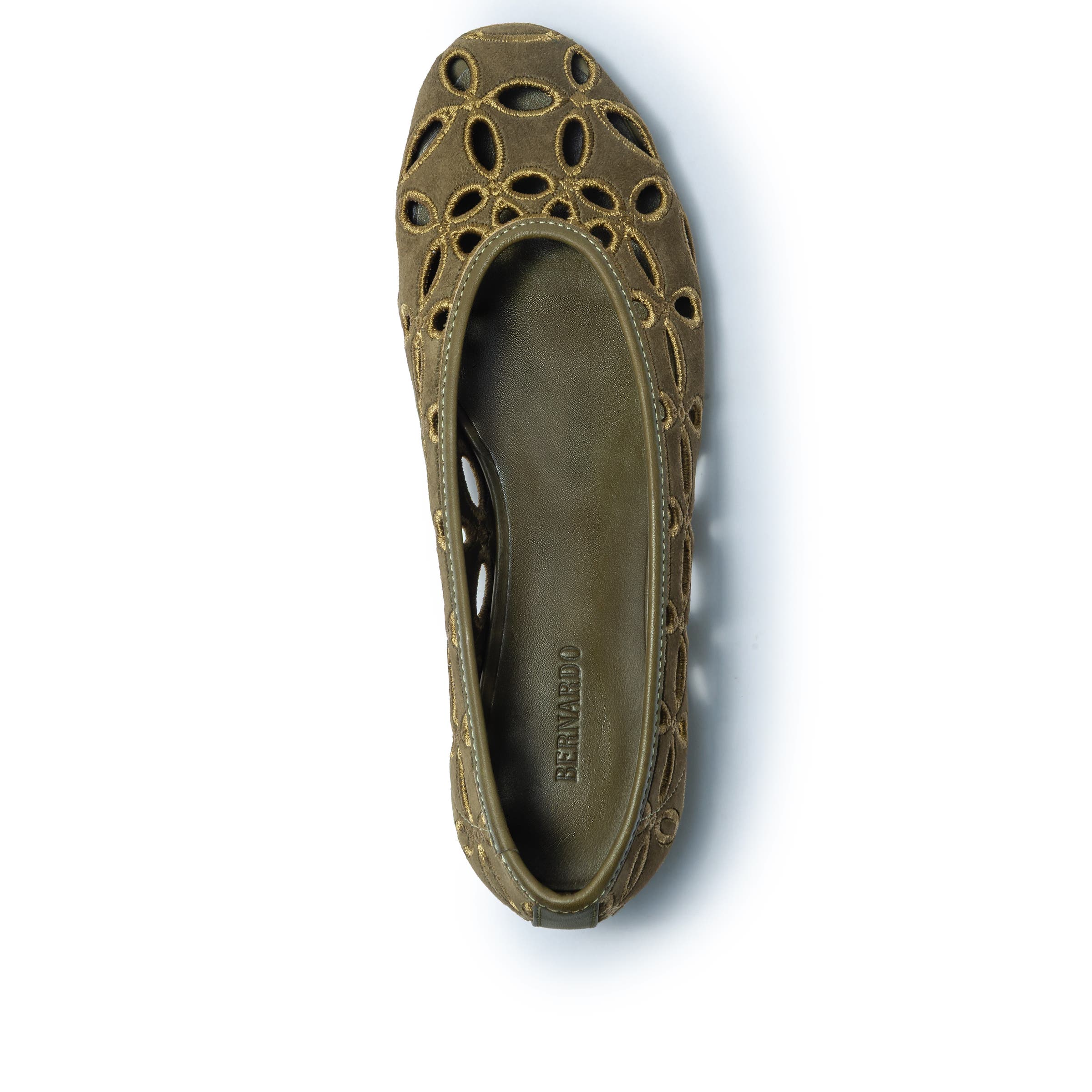 Brie Ballet Flat, Alternate, color, DARK OLIVE