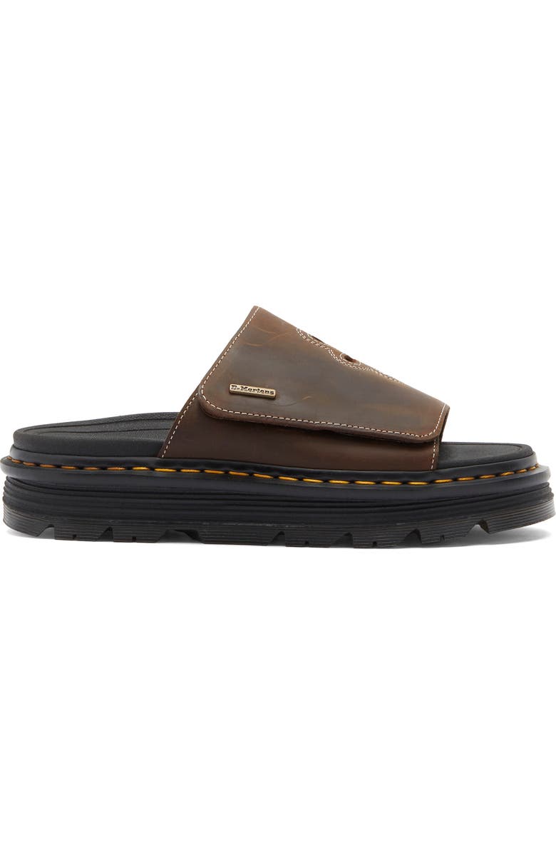 Dr. Martens ZebZag Flower Slide Sandal, Alternate, color, Dark Brown