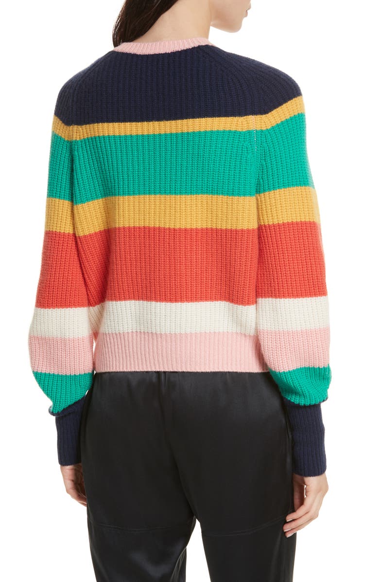 Joie Haady Stripe Wool & Cashmere Sweater, Alternate, color,