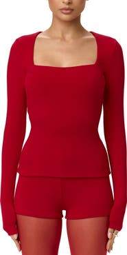 Naked Wardrobe Square Neck Crop Top