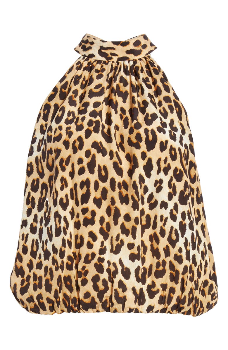 Alice + Olivia Maris Silk Halter Neck Top, Alternate, color, 