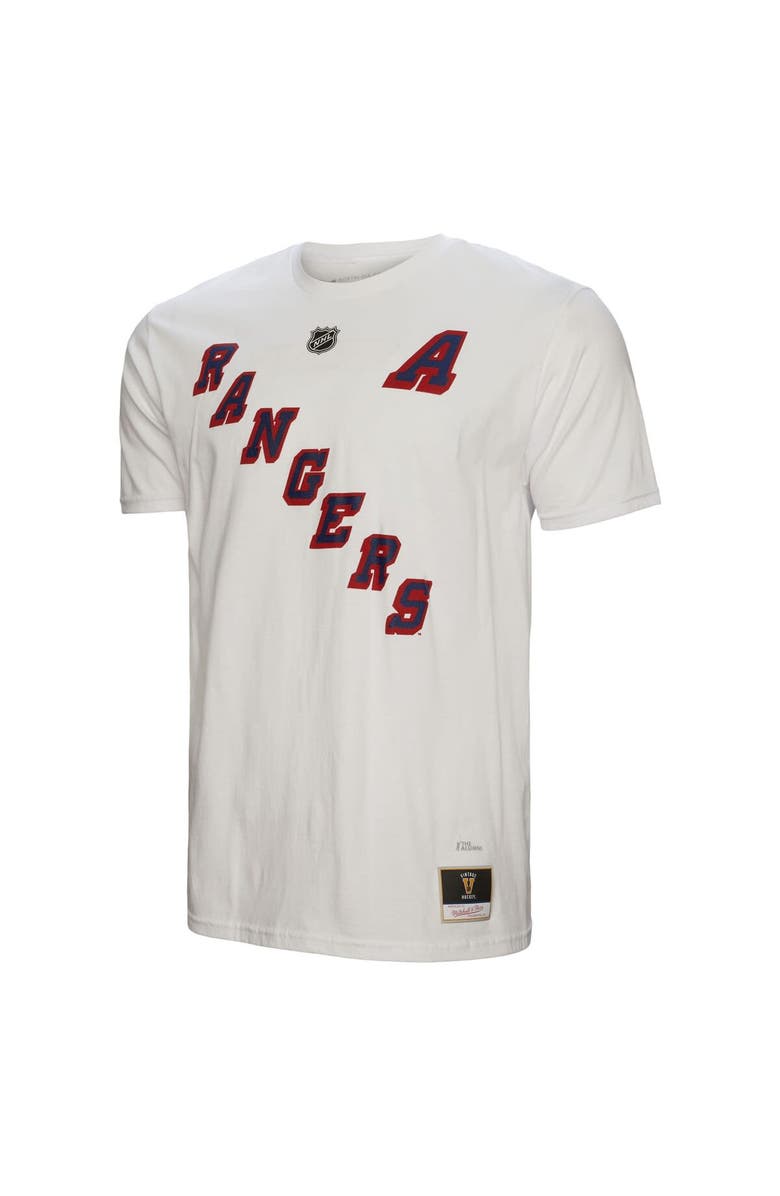 Mitchell & Ness Men's Mitchell & Ness Brian Leetch White New York Rangers Name & Number T-Shirt, Alternate, color,