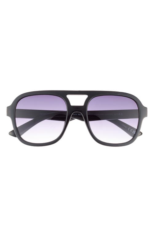 Aire Whirlpool 53mm Aviator Sunglasses In Black/smoke Grad
