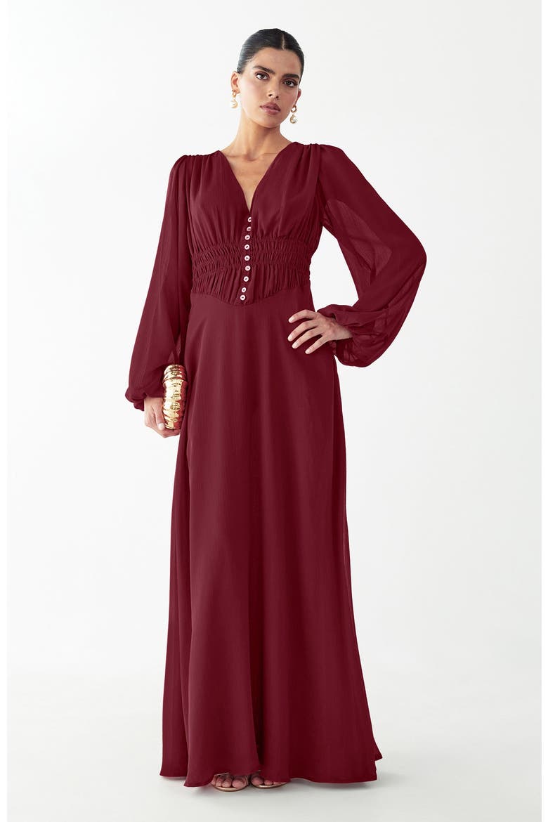 Tilly Maxi Dress, Alternate, color, Sangria