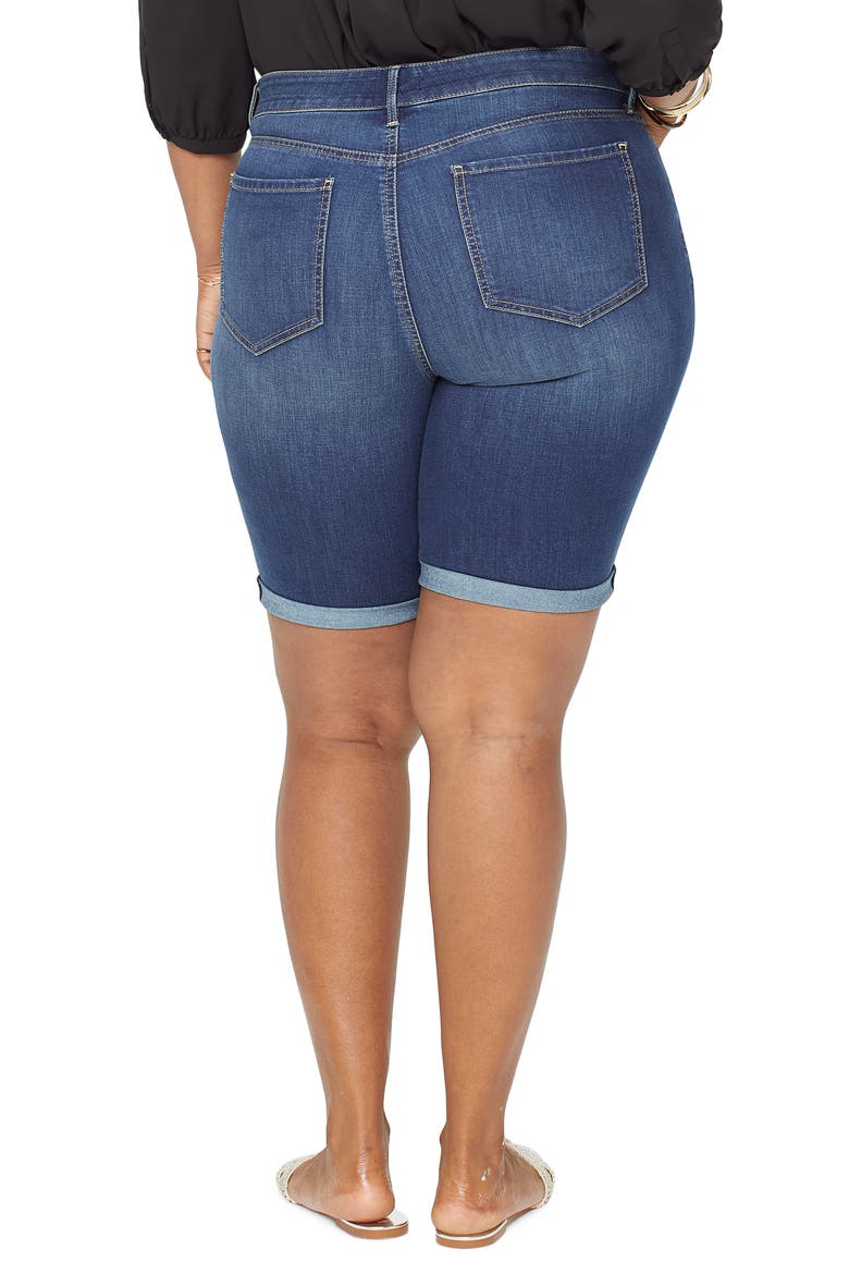 Briella Cool Embrace Roll Cuff Denim Shorts, Alternate, color, JUNIPERO