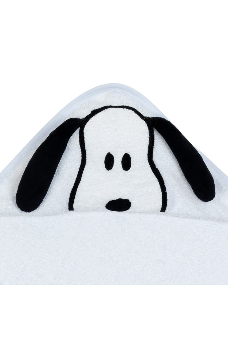 Snoopy Baby/Infant Cotton Hooded Bath Towel, Alternate, color, White