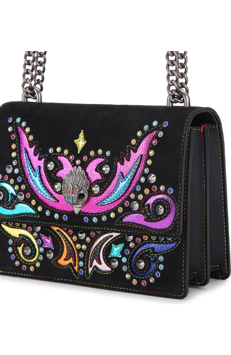 Kurt Geiger London Shoreditch Western Leather Crossbody Bag, Alternate, color, Charcoal