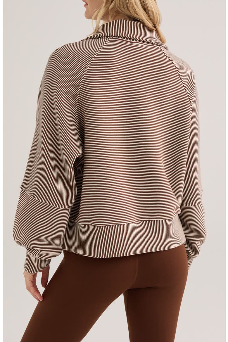 Milano Half-Zip Sweatshirt, Alternate, color, DARK WALNUT