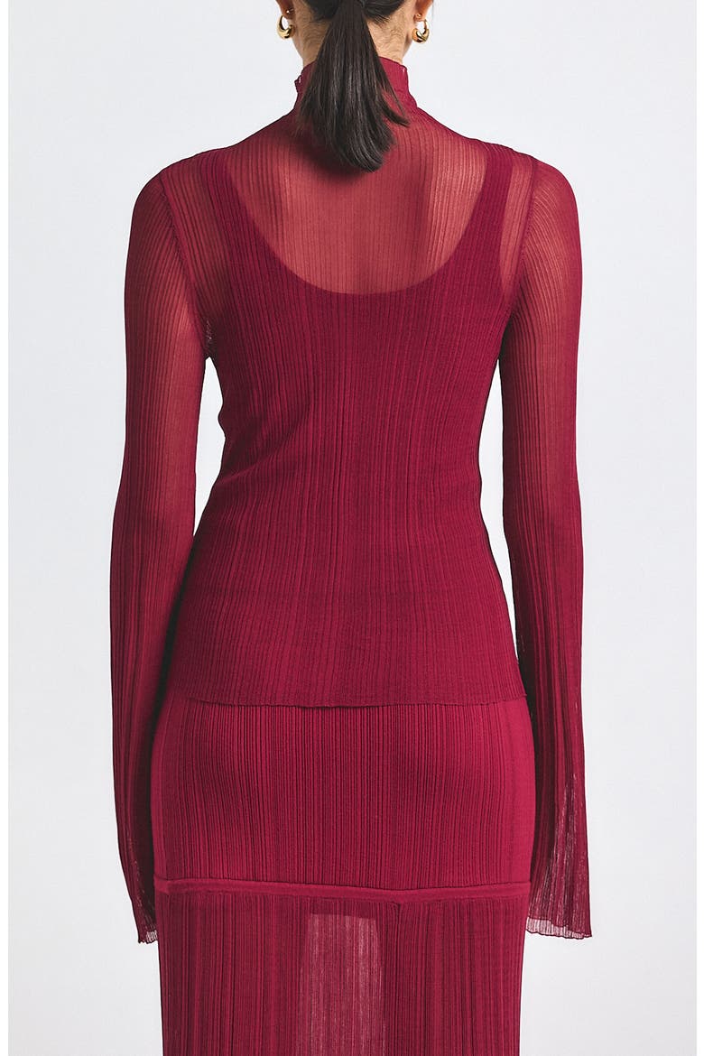 Isoled Long Sleeve Top, Alternate, color, CARMINE