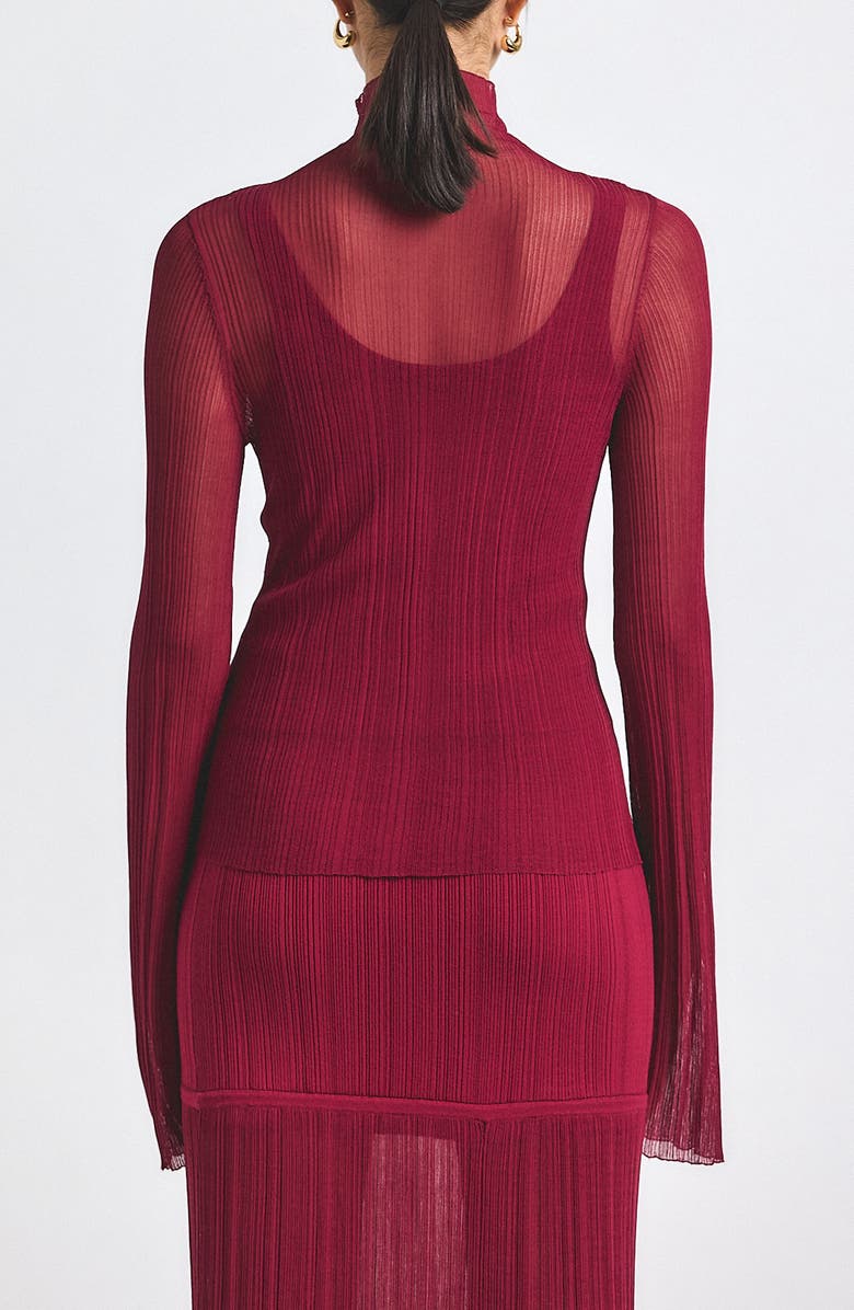 Derek Lam 10 Crosby Isoled Long Sleeve Top, Alternate, color, Carmine