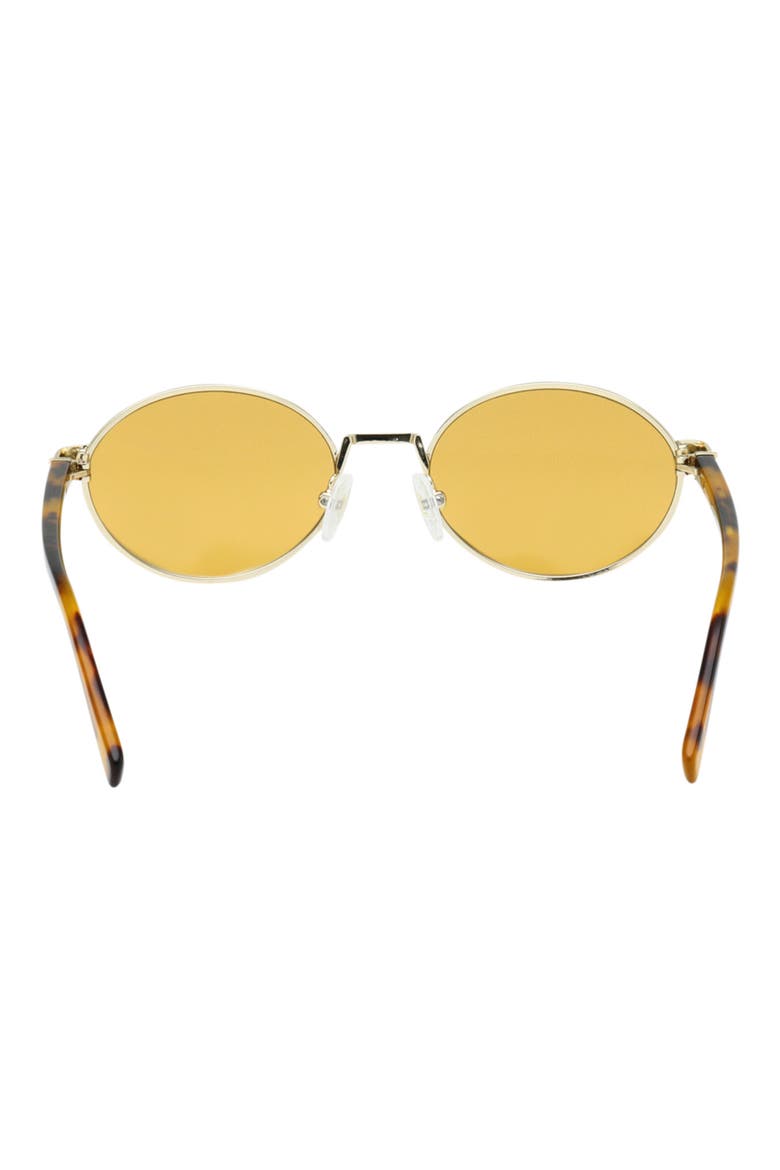51mm Oval Sunglasses, Alternate, color, GOLD / BROWN