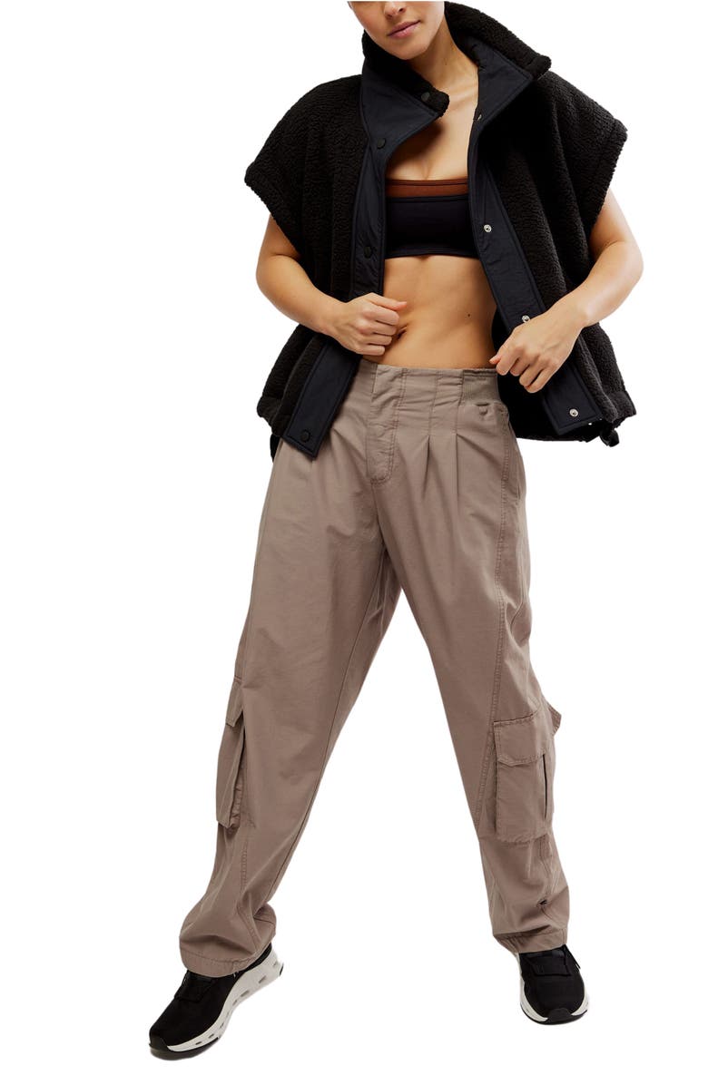 Free People FP Movement Scout It Out Fleece Vest, Alternate, color, Black