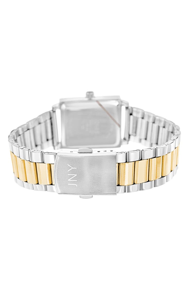 Jones New York Diamond Two-Tone Bracelet Watch, 24mm x 27mm, Alternate, color, Silver
