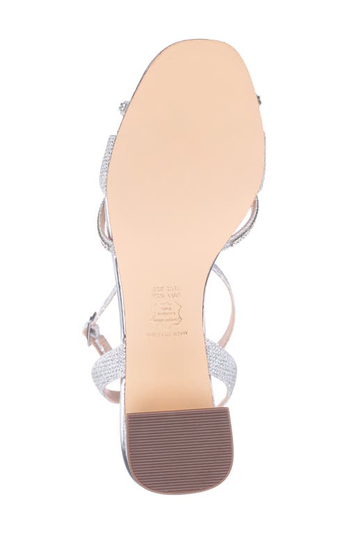 Nina Bracha Ankle Strap Sandal In Silver