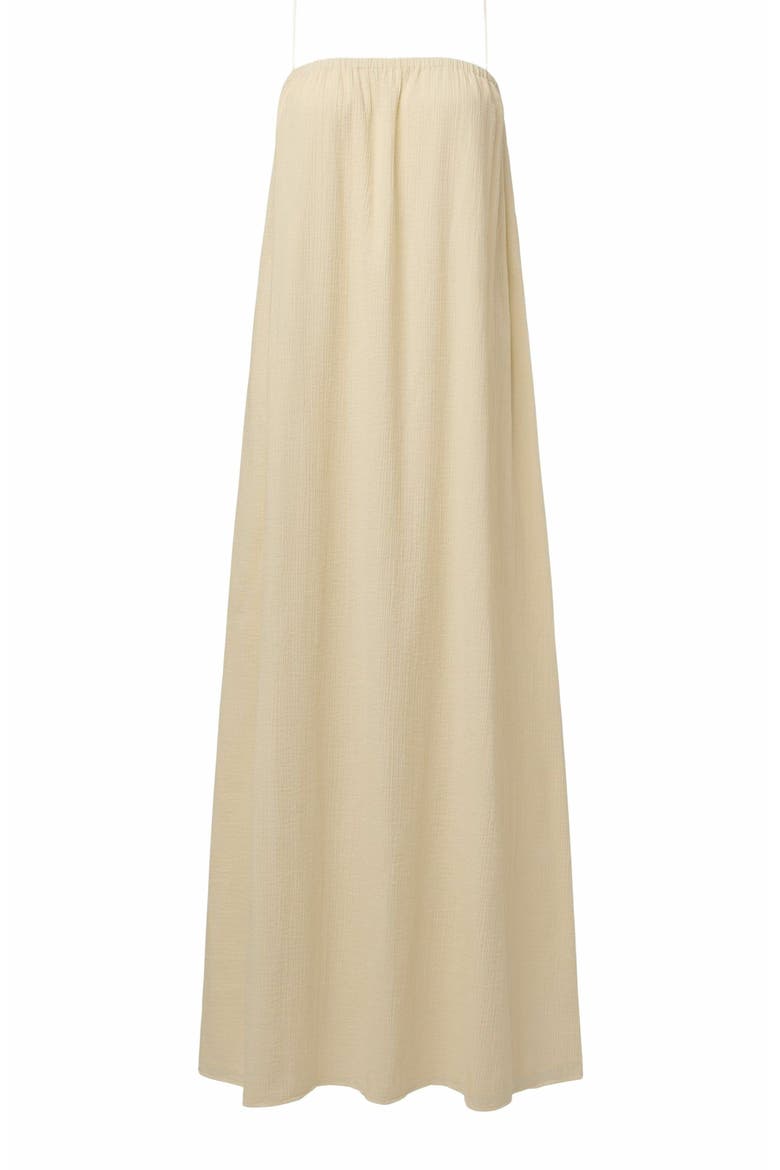 Crinkle Gauze Maxi Dress, Alternate, color, EGRET