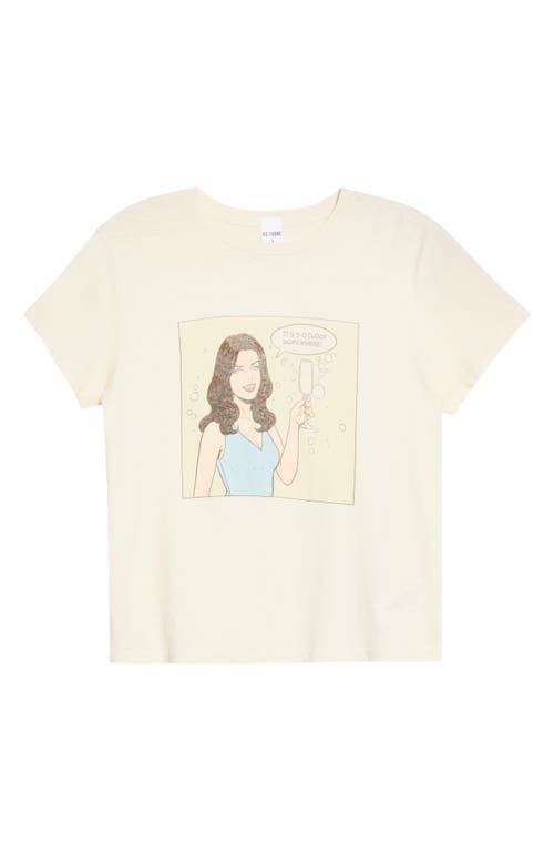 Re/done 5 O'clock Graphic T-shirt In Red