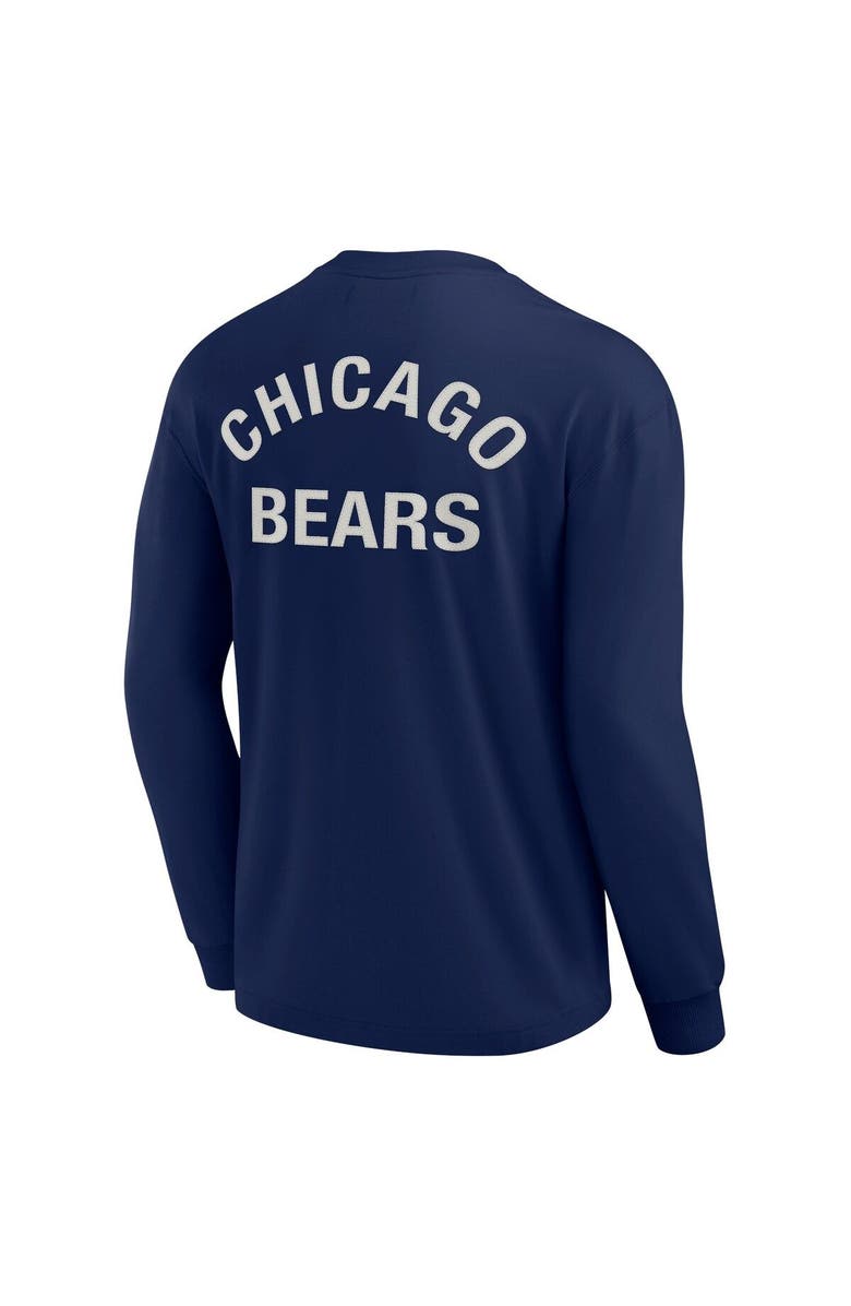 Fanatics Signature Unisex Fanatics Signature Navy Chicago Bears Elements Super Soft Long Sleeve T-Shirt, Alternate, color,