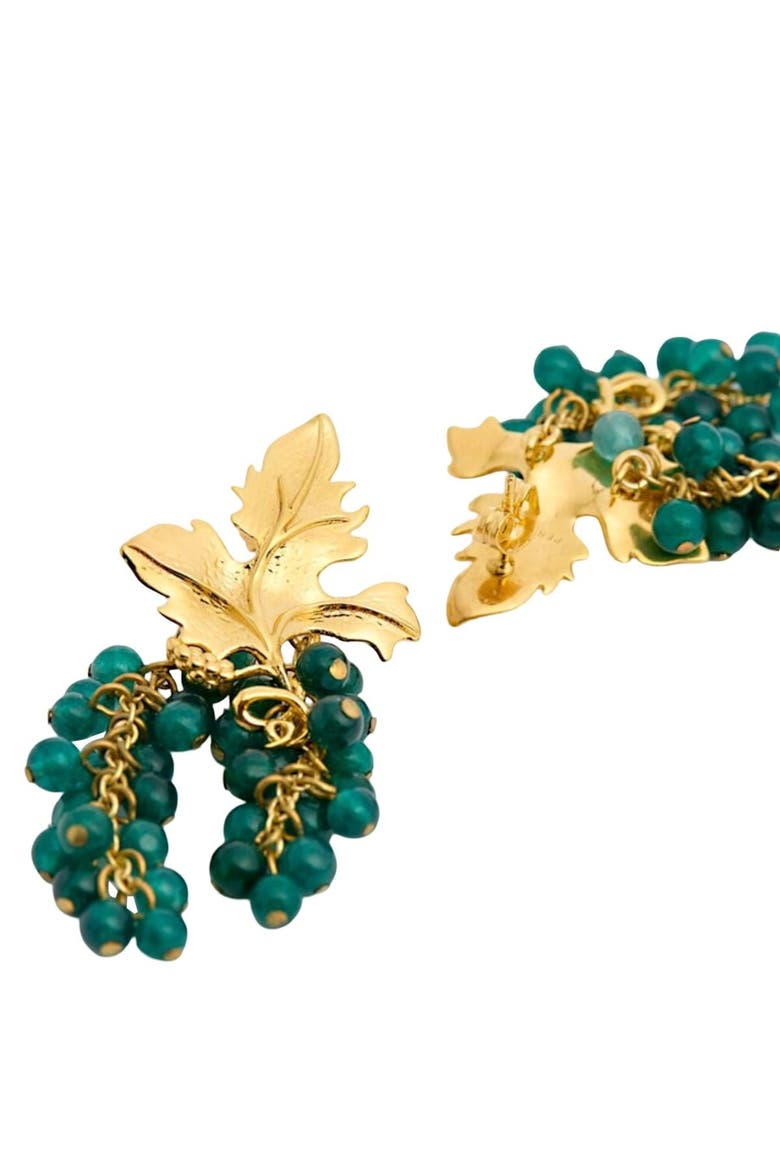 Mini Adile Grape Statement Earrings, Alternate, color, Emerald Green