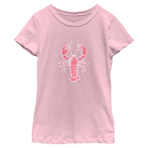 Girls' American Lobster Artwork Graphic Short Sleeve T-shirt