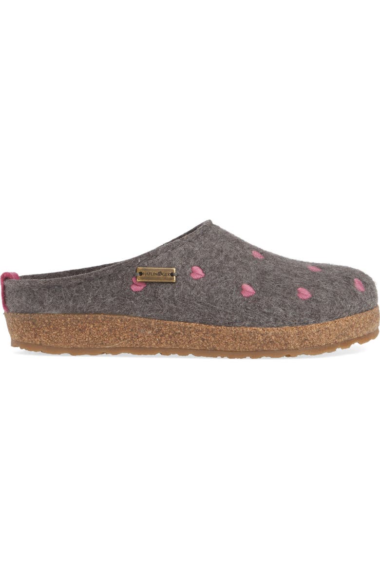 Haflinger Cuoricini Embroidered Slipper, Alternate, color,