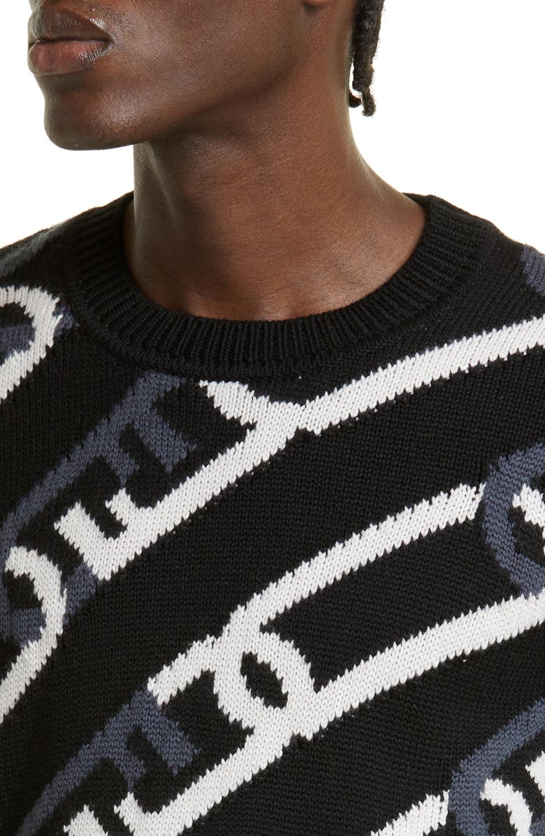 Fendi O'Lock Wool & Silk Sweater, Alternate, color,
