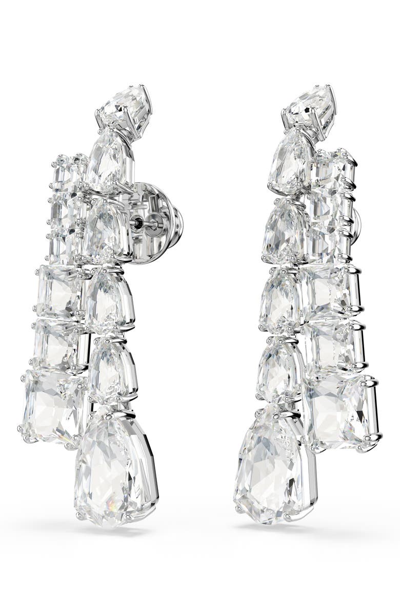 Swarovski Matrix Drop Earrings, Alternate, color, White