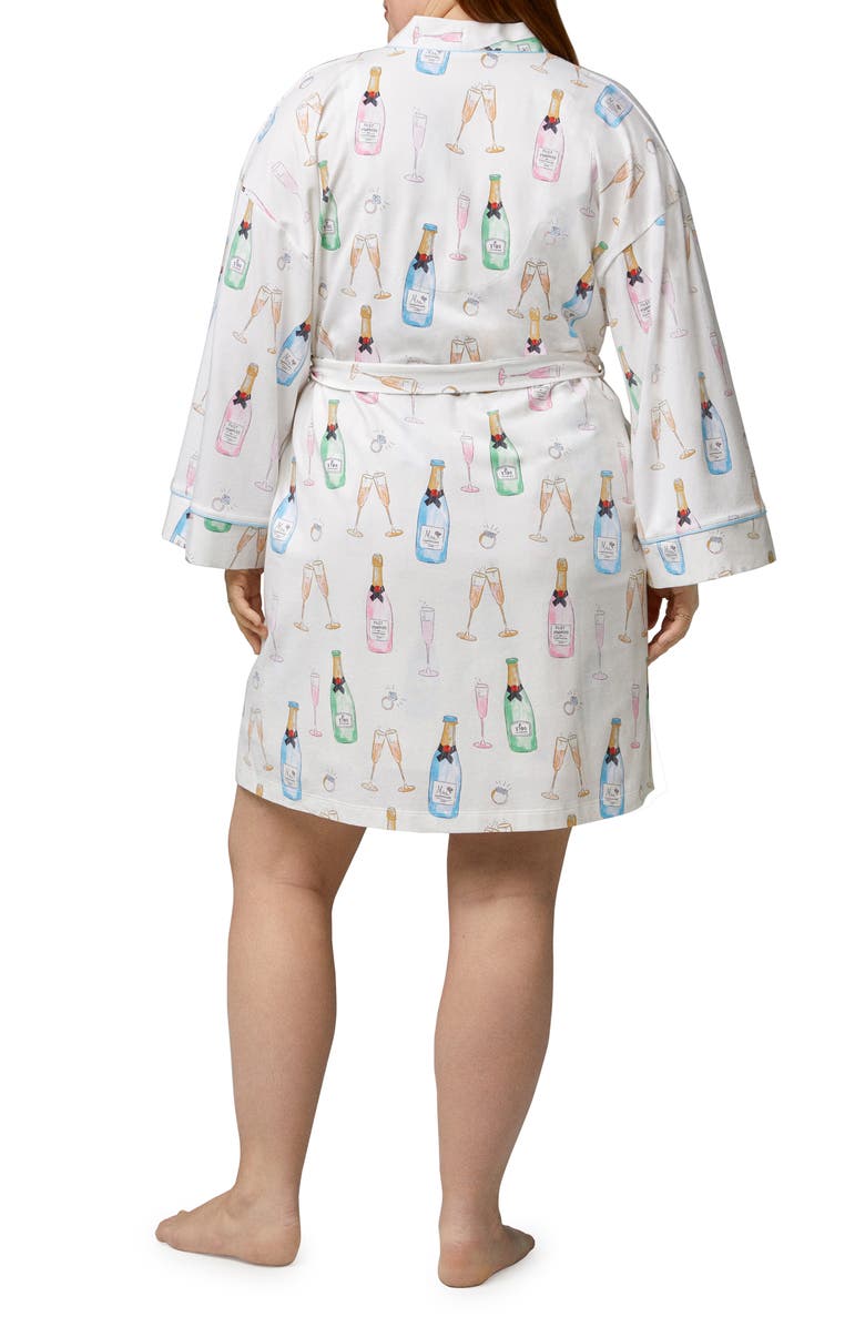 BedHead Pajamas Just Married Print Organic Cotton Jersey Robe, Alternate, color,