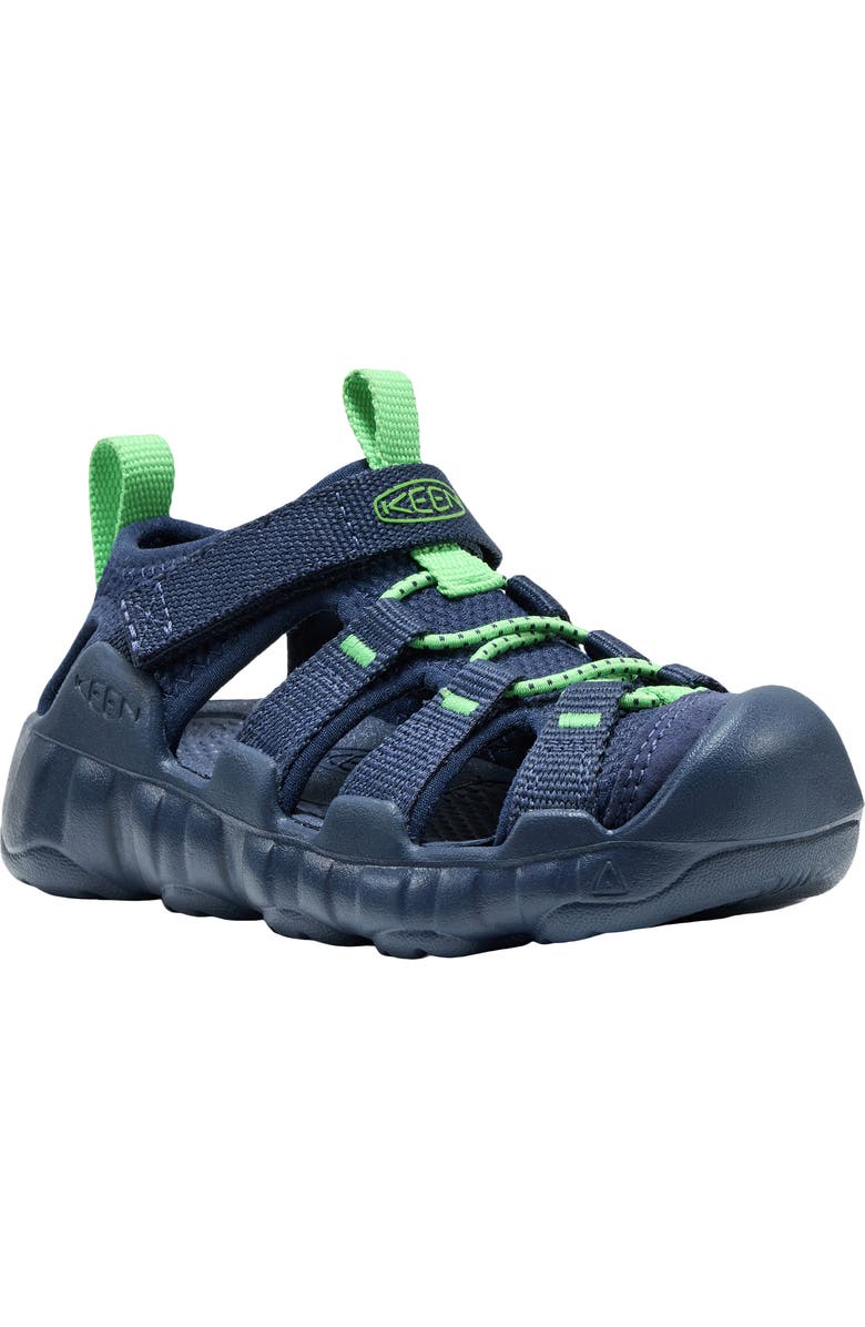 KEEN Kids' Hyperport H2 Sandal, Main, color, Naval Academy/Vibrant Green